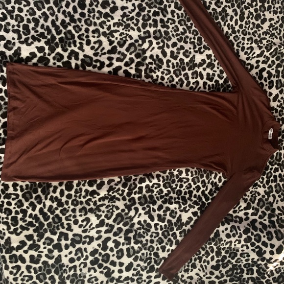 Dresses & Skirts - Brown Long Sleeve Bodycon Dress